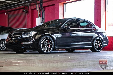 19x8.0 19x9.0 5626 MB507 Black Polished on MERCEDES C-Class