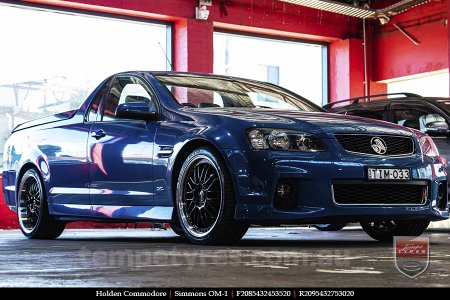 20x8.5 20x9.5 Simmons OM-1 Gloss Black on HOLDEN COMMODORE