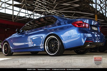 20x8.5 20x9.5 Simmons OM-1 Gloss Black on BMW 3 SERIES