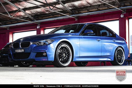 20x8.5 20x9.5 Simmons OM-1 Gloss Black on BMW 3 SERIES