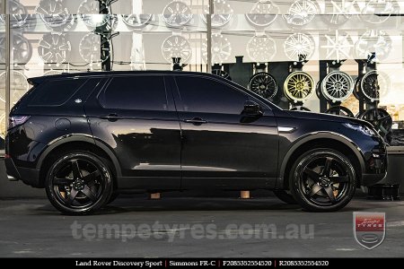 20x8.5 20x10 Simmons FR-C Satin Black NCT on LAND ROVER DISCOVERY SPORT