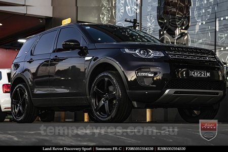 20x8.5 20x10 Simmons FR-C Satin Black NCT on LAND ROVER DISCOVERY SPORT