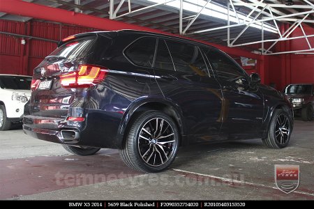 20x9.0 20x10.5 5659 Black Polished on BMW X5