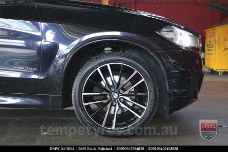 20x9.0 20x10.5 5659 Black Polished on BMW X5