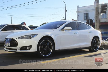 20x8.5 20x9.5 Simmons FR-1 Gloss Black on TESLA MODEL S