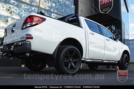 20x9.0 Simmons S6 Matte Black NCT on MAZDA BT50