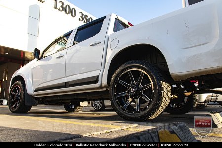 20x9.0 Ballistic Razorback Millworks on HOLDEN COLORADO