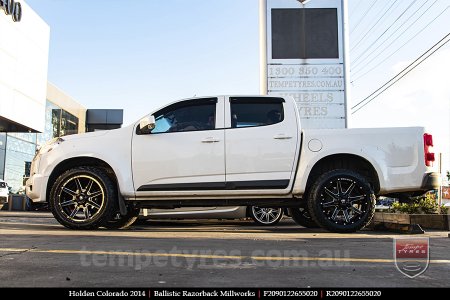 20x9.0 Ballistic Razorback Millworks on HOLDEN COLORADO