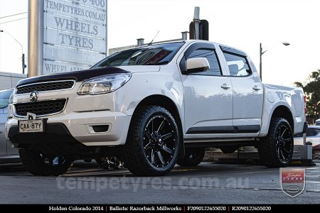 20x9.0 Ballistic Razorback Millworks on HOLDEN COLORADO