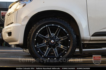 20x9.0 Ballistic Razorback Millworks on HOLDEN COLORADO