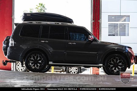 20x9.0 Simmons MAX X11 BKWAA on MITSUBISHI PAJERO