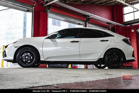 18x8.5 18x9.5 Simmons FR-1 Satin Black on HONDA CIVIC