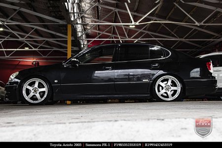 19x8.5 19x9.5 Simmons FR-1 Silver on TOYOTA ARISTO