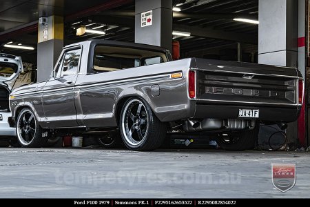 22x8.5 22x9.5 Simmons FR-1 Gloss Black Mirror Lip on FORD F100 