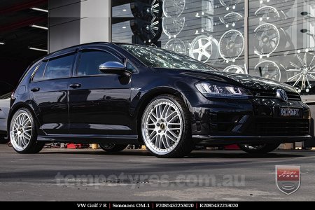 20x8.5 20x9.5 Simmons OM-1 Silver on VW GOLF