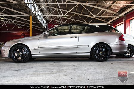 18x8.5 18x9.5 Simmons FR-1 Satin Black on MERCEDES CLK-Class