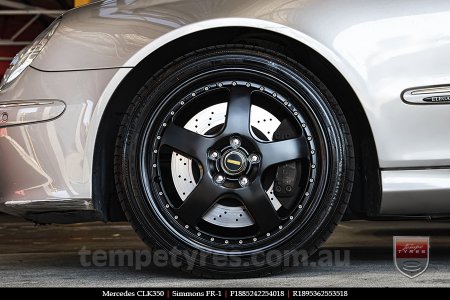 18x8.5 18x9.5 Simmons FR-1 Satin Black on MERCEDES CLK-Class