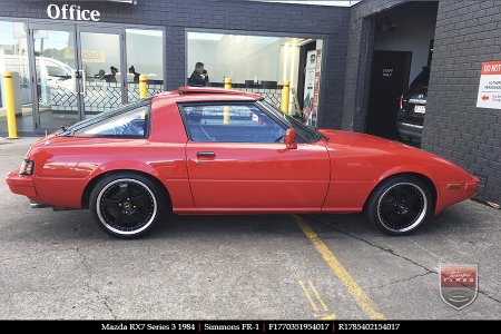 17x7.0 17x8.5 Simmons FR-1 Gloss Black on MAZDA RX7