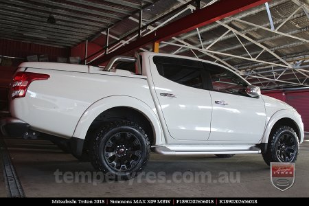 18x9.0 Simmons MAX X09 MBW on MITSUBISHI TRITON