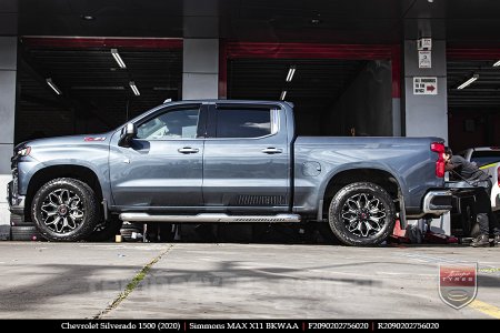 20x9.0 Simmons MAX X11 BKWAA on CHEVROLET SILVERADO