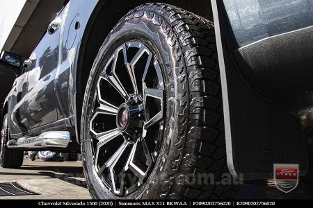 20x9.0 Simmons MAX X11 BKWAA on CHEVROLET SILVERADO