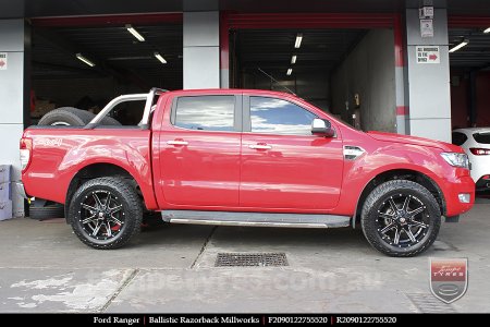 20x9.0 Ballistic Razorback Millworks on FORD RANGER