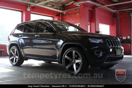 22x9.5 Simmons FR-C Black Tint NCT on JEEP GRAND CHEROKEE