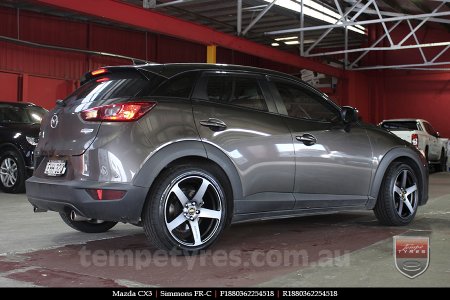 18x8.0 18x9.0 Simmons FR-C Black Tint NCT on MAZDA CX3