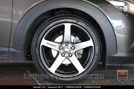 18x8.0 18x9.0 Simmons FR-C Black Tint NCT on MAZDA CX3