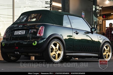 18x7.0 18x8.5 Simmons FR-1 Gold on MINI COOPER