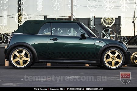 18x7.0 18x8.5 Simmons FR-1 Gold on MINI COOPER