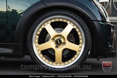 18x7.0 18x8.5 Simmons FR-1 Gold on MINI COOPER