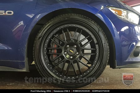 20x8.5 20x9.5 Simmons OM-1 Flat Black on FORD MUSTANG