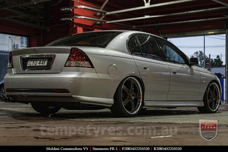 20x8.5 20x9.5 Simmons FR-1 Hyper Dark on HOLDEN COMMODORE VY