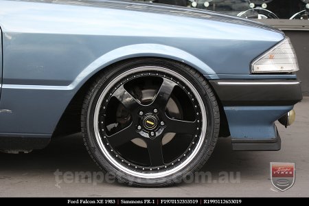 19x7.0 19x8.5 Simmons FR-1 Gloss Black on FORD FALCON