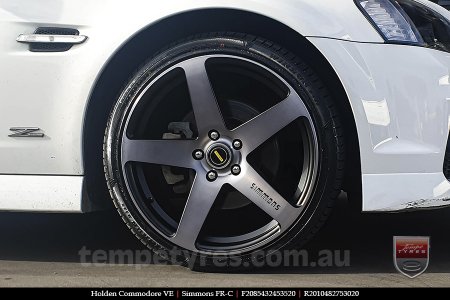 20x8.5 20x10 Simmons FR-C Black Tint NCT on HOLDEN COMMODORE VE