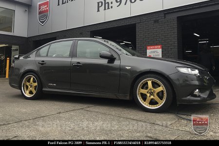 18x8.5 18x9.5 Simmons FR-1 Gold on FORD FALCON