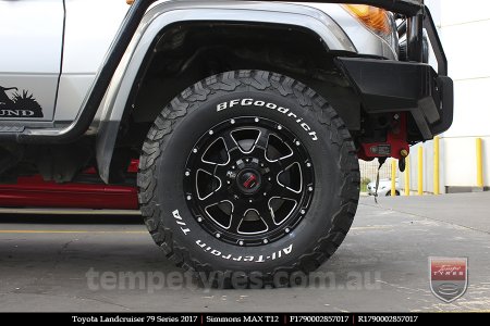 17x9.0 Simmons MAX T12 BKA on TOYOTA LANDCRUISER 79 SERIES