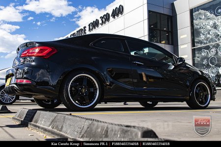 18x8.5 18x9.5 Simmons FR-1 Gloss Black on KIA CERATO