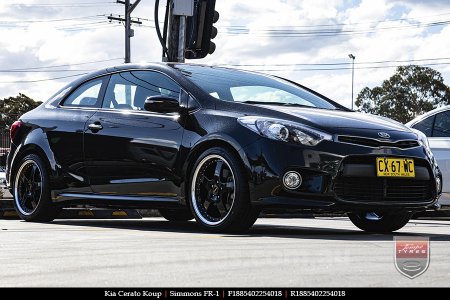 18x8.5 18x9.5 Simmons FR-1 Gloss Black on KIA CERATO