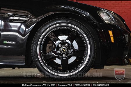 20x8.5 20x9.5 Simmons FR-1 Gloss Black on HOLDEN COMMODORE VE