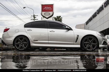 20x9.0 Simmons S6S Matte Black NCT on HOLDEN COMMODORE VF