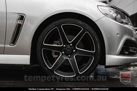 20x9.0 Simmons S6S Matte Black NCT on HOLDEN COMMODORE VF