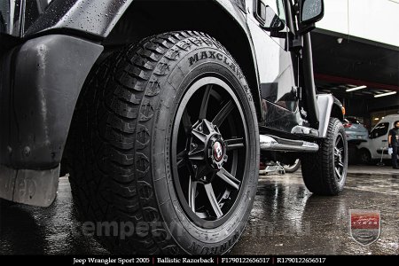 17x9.0 Ballistic Razorback on JEEP WRANGLER