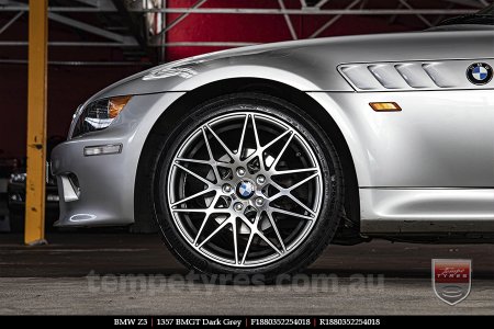 18x8.0 1357 BMGT Dark Grey on BMW Z