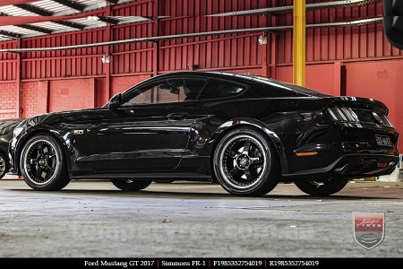 19x8.5 19x9.5 Simmons FR-1 Gloss Black on FORD MUSTANG