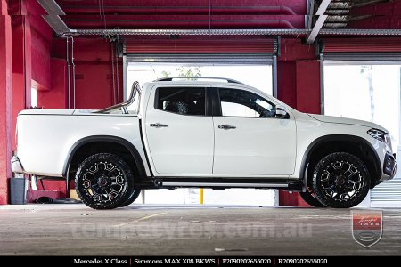 20x9.0 Simmons MAX X08 BKWS on MERCEDES X-CLASS