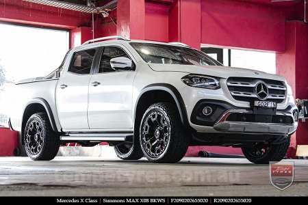 20x9.0 Simmons MAX X08 BKWS on MERCEDES X-CLASS