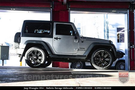 20x9.0 Ballistic Ravage Millworks on JEEP WRANGLER