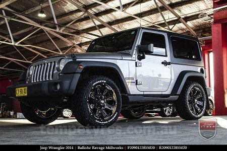 20x9.0 Ballistic Ravage Millworks on JEEP WRANGLER